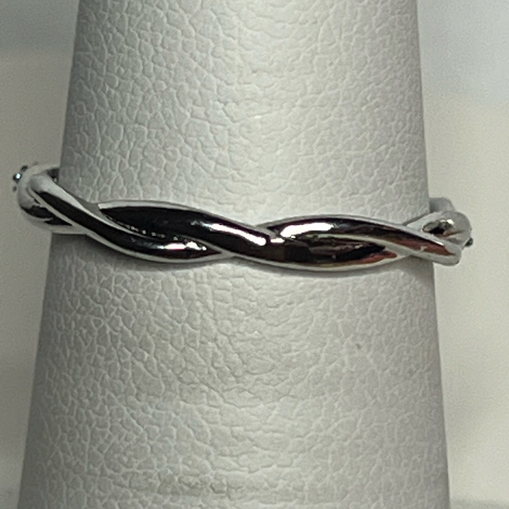 Brand New Moissanite Silver Love Infinity Rope Ring - Picture 15 of 16